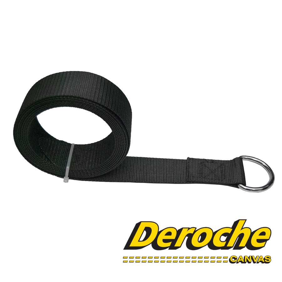 2"x20' Tie Down Strap With D-Ring Tent Inflatable Cargo Green Polyester Webbing 